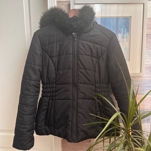 CELEBRITY PINK fitted black parka coat jacket